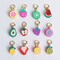 Fresh Picked Fruit Charm Set Polymer Fruit Slice Charms Set of 12